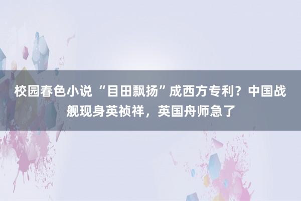 校园春色小说 “目田飘扬”成西方专利？中国战舰现身英祯祥，英国舟师急了