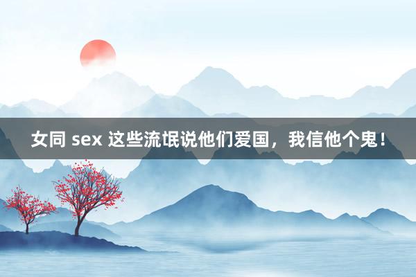 女同 sex 这些流氓说他们爱国，我信他个鬼！