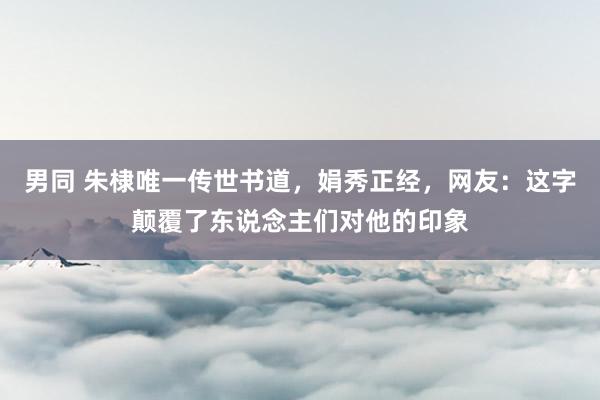 男同 朱棣唯一传世书道，娟秀正经，网友：这字颠覆了东说念主们对他的印象