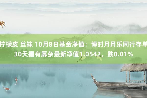 柠檬皮 丝袜 10月8日基金净值：博时月月乐同行存单30天握有羼杂最新净值1.0542，跌0.01%