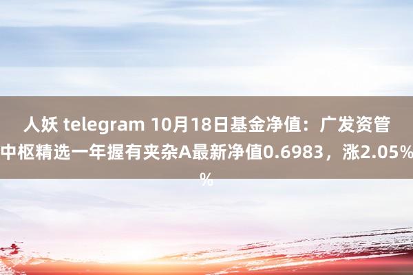 人妖 telegram 10月18日基金净值：广发资管中枢精选一年握有夹杂A最新净值0.6983，涨2.05%