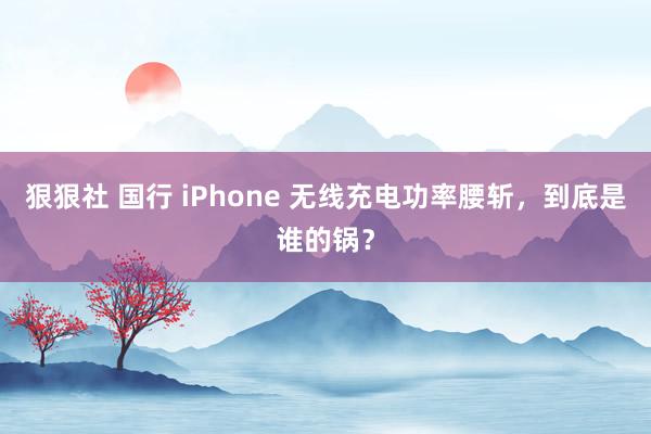 狠狠社 国行 iPhone 无线充电功率腰斩，到底是谁的锅？