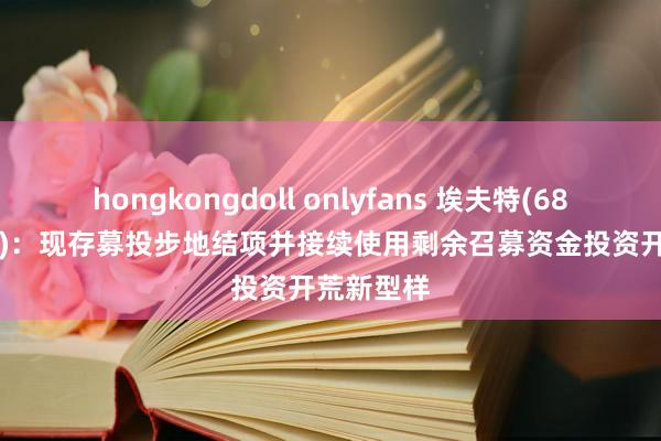 hongkongdoll onlyfans 埃夫特(688165.SH)：现存募投步地结项并接续使用剩余召募资金投资开荒新型样