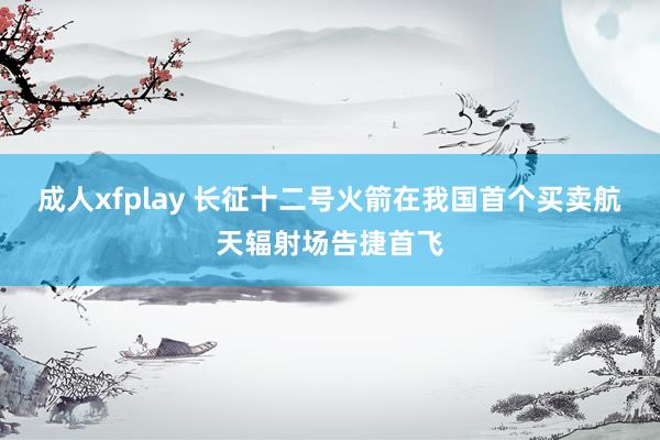 成人xfplay 长征十二号火箭在我国首个买卖航天辐射场告捷首飞