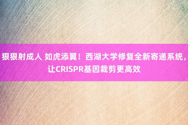 狠狠射成人 如虎添翼！西湖大学修复全新寄递系统，让CRISPR基因裁剪更高效