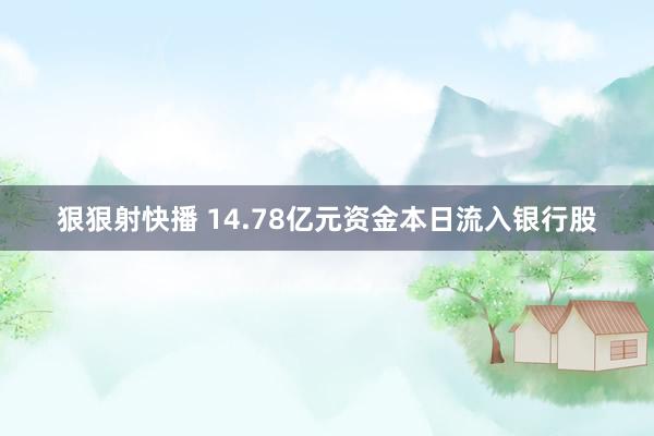 狠狠射快播 14.78亿元资金本日流入银行股