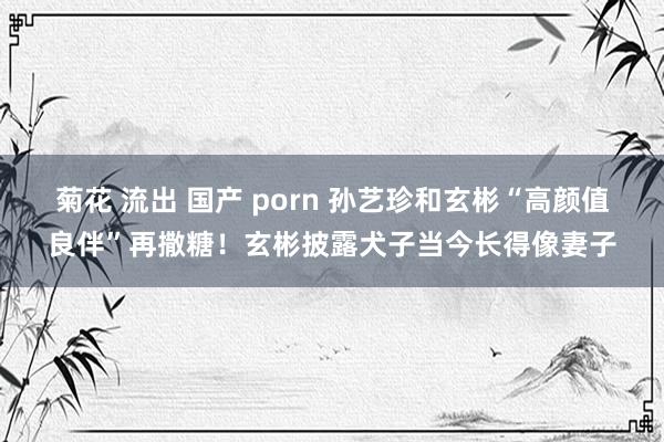 菊花 流出 国产 porn 孙艺珍和玄彬“高颜值良伴”再撒糖！玄彬披露犬子当今长得像妻子