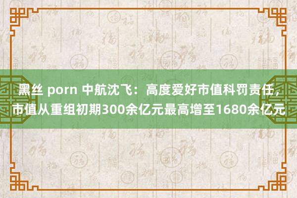 黑丝 porn 中航沈飞：高度爱好市值科罚责任，市值从重组初期300余亿元最高增至1680余亿元