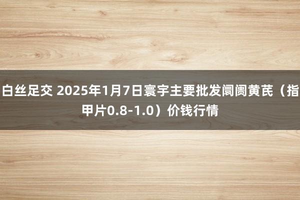 白丝足交 2025年1月7日寰宇主要批发阛阓黄芪（指甲片0.8-1.0）价钱行情