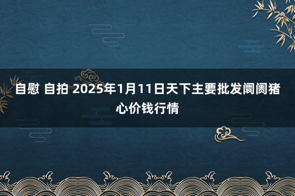 自慰 自拍 2025年1月11日天下主要批发阛阓猪心价钱行情