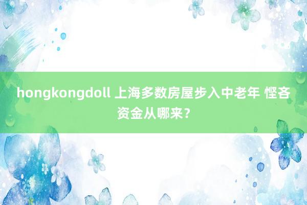 hongkongdoll 上海多数房屋步入中老年 悭吝资金从哪来？